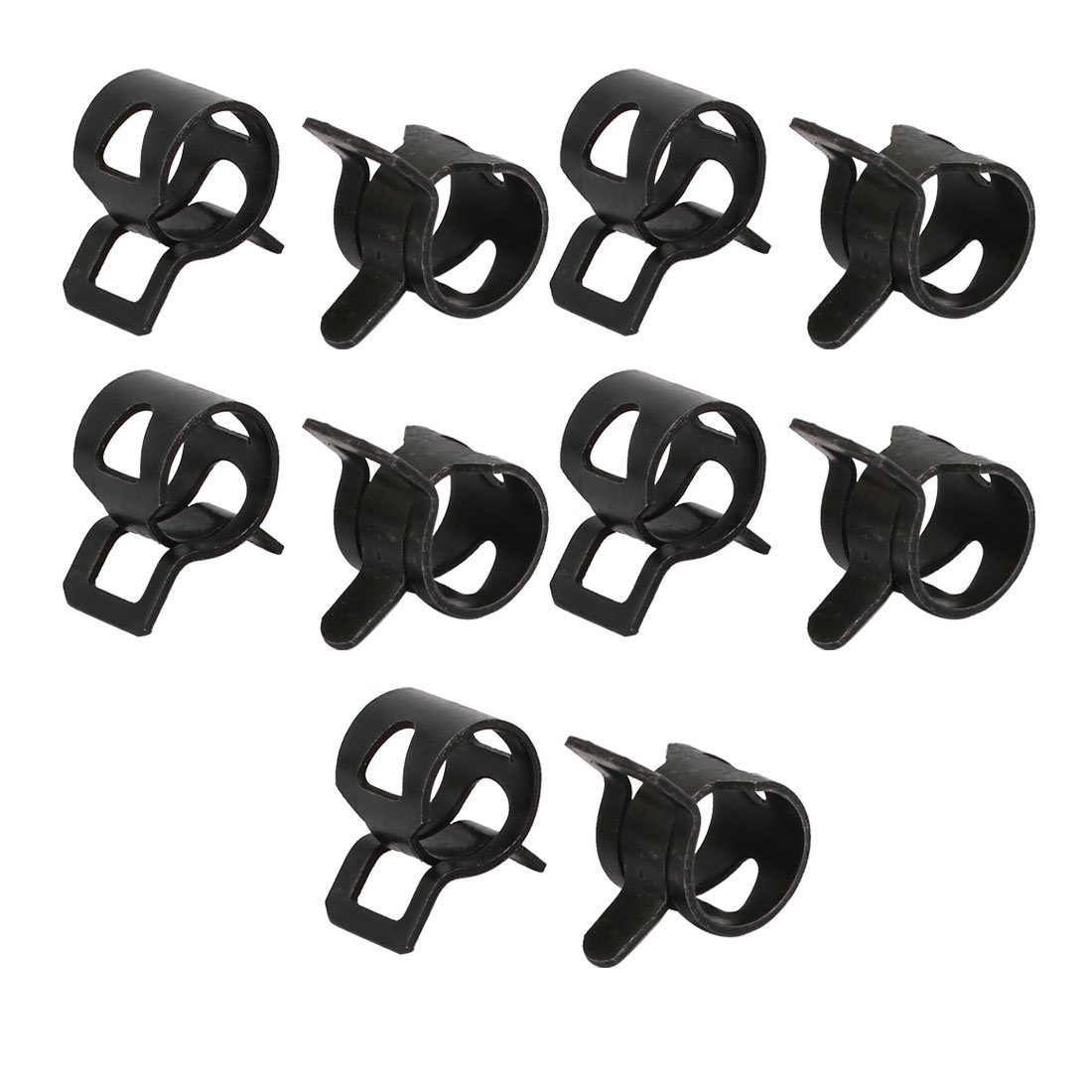 Sourcingmap 10 Pcs 8mm Spring Type Action Fuel Hose Pipe Low Pressure Air Tube Clip Clamp