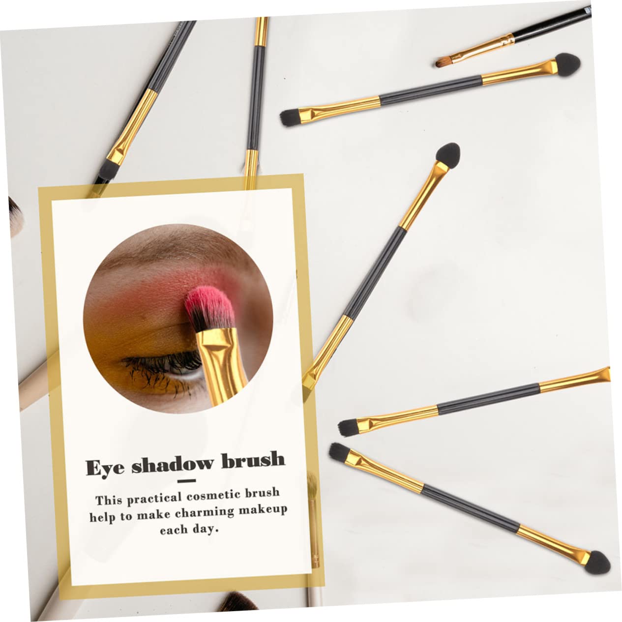 SOESFOUFU Professional Dual-sided Eyeshadow Brush Set Makeup Brush Kit for Beginners Artists Bristles