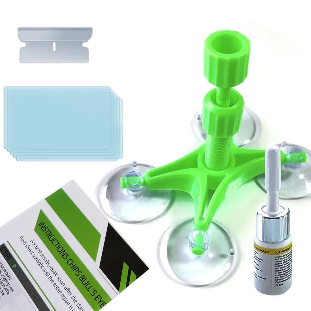 Windshield Repair Kit, Windshield Chip Repair Kit with Windshield Repair Resin for Fix Auto Glass Windshield Crack Chip Scratch