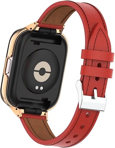 Miniatura 10 de T-BLUER Compatible con Xiaomi Redmi Watch 3 Active Bands, correa de repuesto de cuero para pulsera con marco de metal para Redmi Watch 3 Active