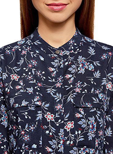 Oodji Ultra Donna Camicetta in Viscosa con Maniche...