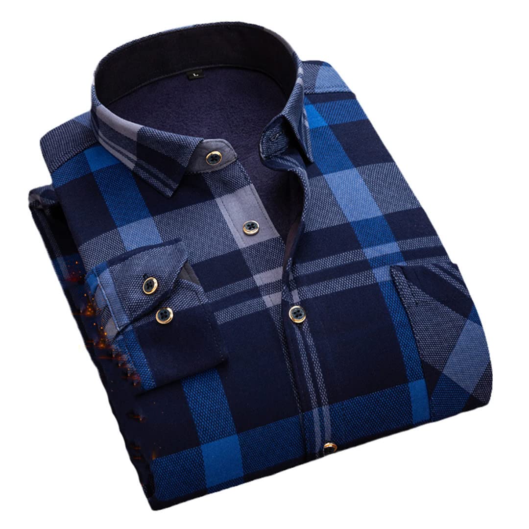 Suwequest Chemise décontractée Classique en Velours épais pour Hommes d'hiver