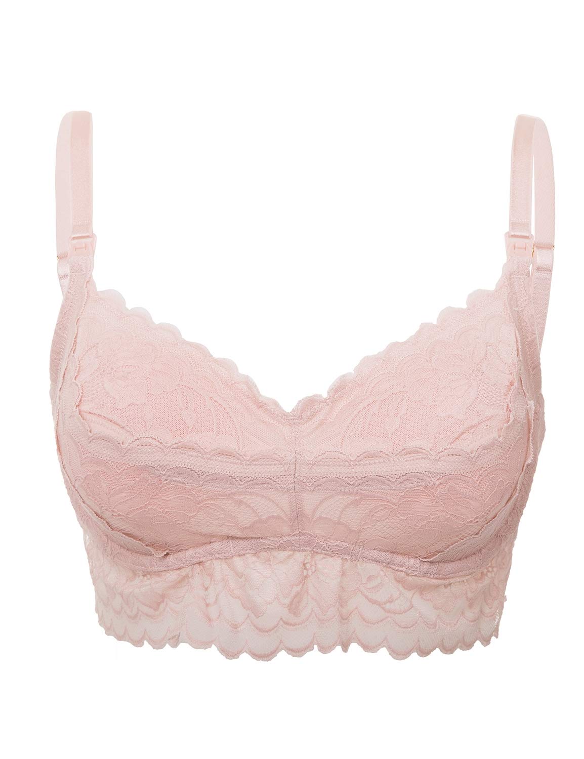 MOMANDAWomen's Underwire Lace Nursing Hands-Free Pumping Bra