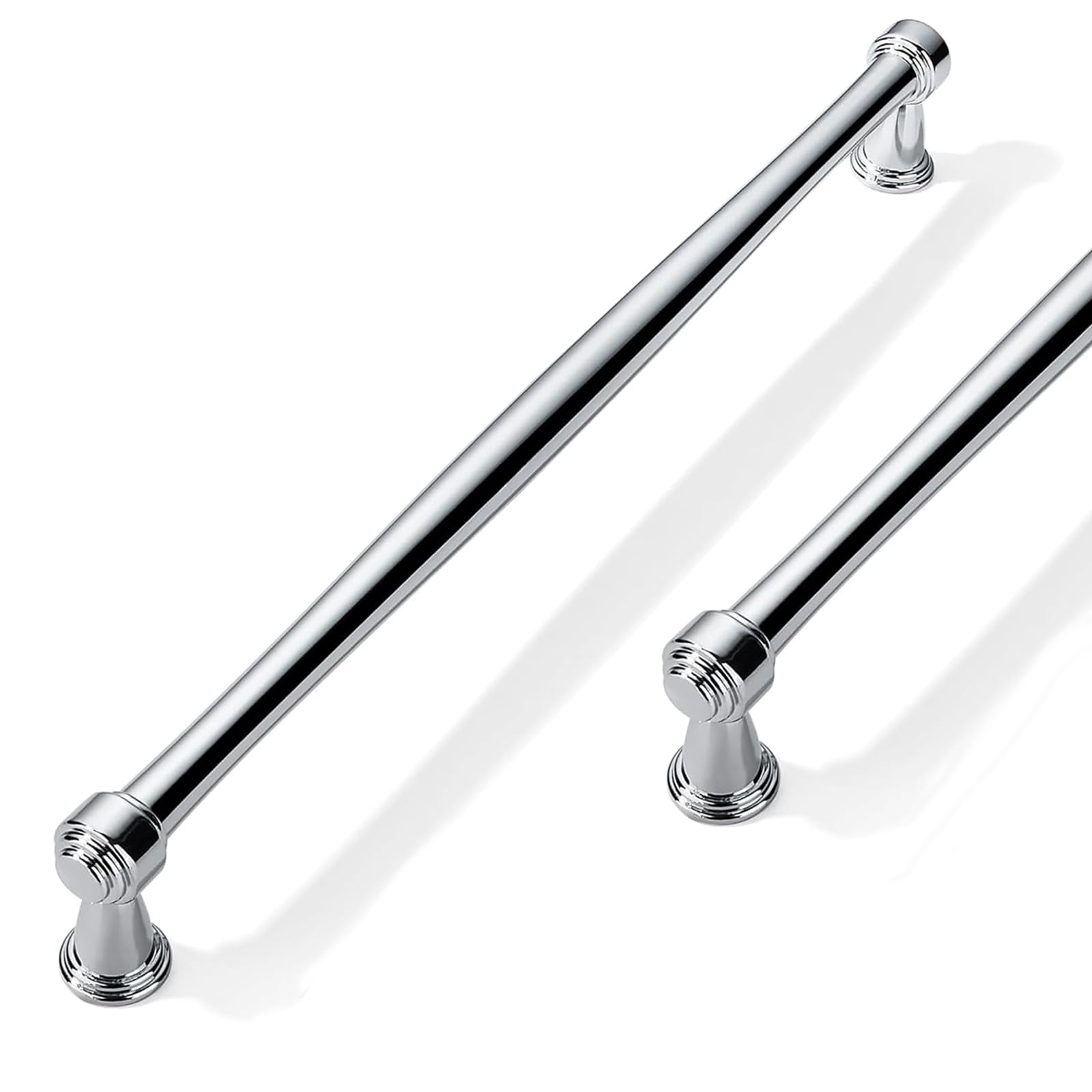 CABDM 2 Pack 12inch(305mm) Center to Center Polished Chrome Cabinet Pulls Handles for Cabinets Cupboard Solid Heavy Duty Drawer Handles Dressers Kitchens bedrooms — image 1