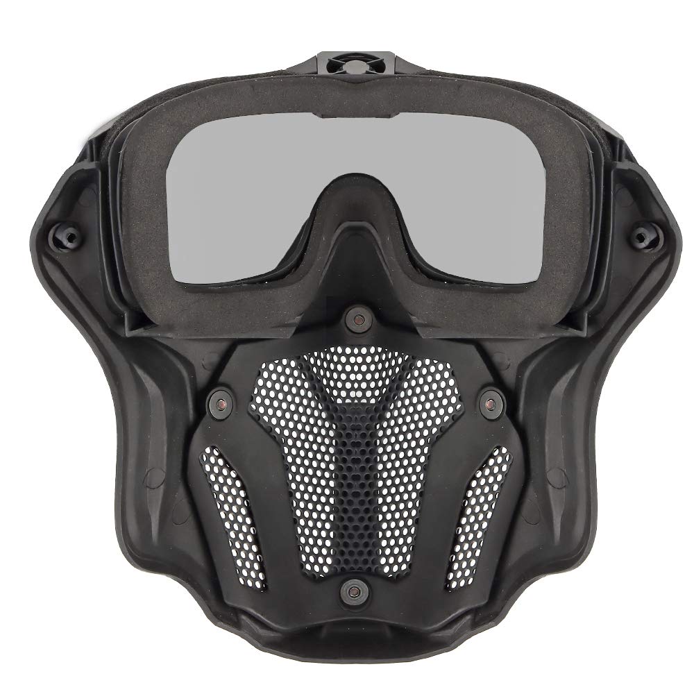 ATAIRSOFT Tactical Airsoft Anti-vaho Anti-Ultravioleta UV Gafas de protección y máscara de Malla con Lentes Intercambiables