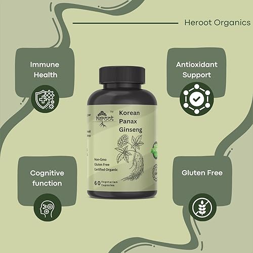 Miniatura 4 de Panax - Cápsula de ginseng de 500 mg por porción de energía, sirve para el estado de ánimo, la función cognitiva y el apoyo energético, sin OMG