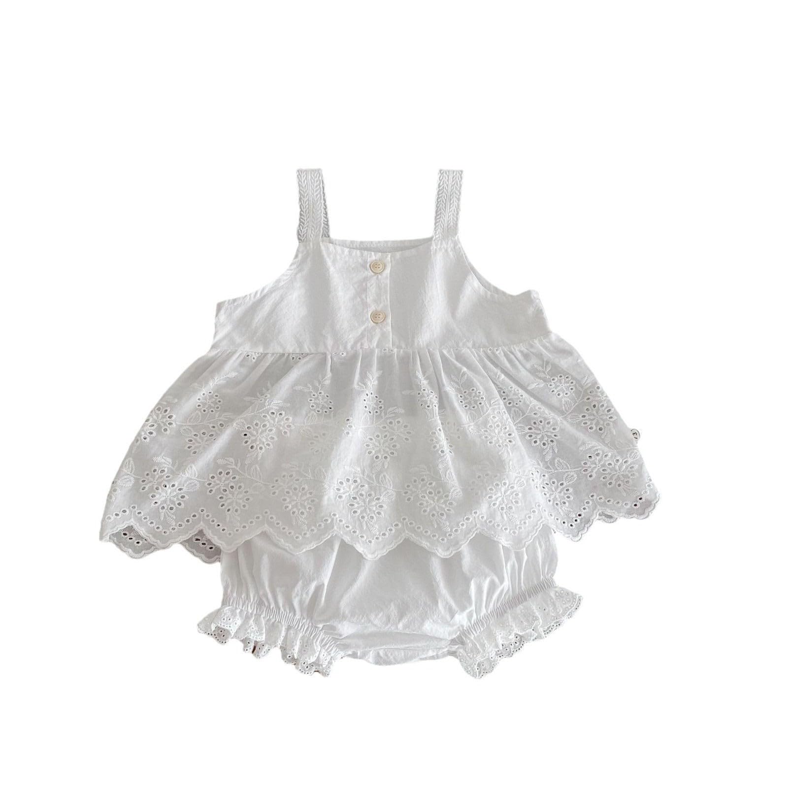Traje de 2 Piezas con Falda y Pantalones de Color para bebé de Verano para niños Ternos De Vestir