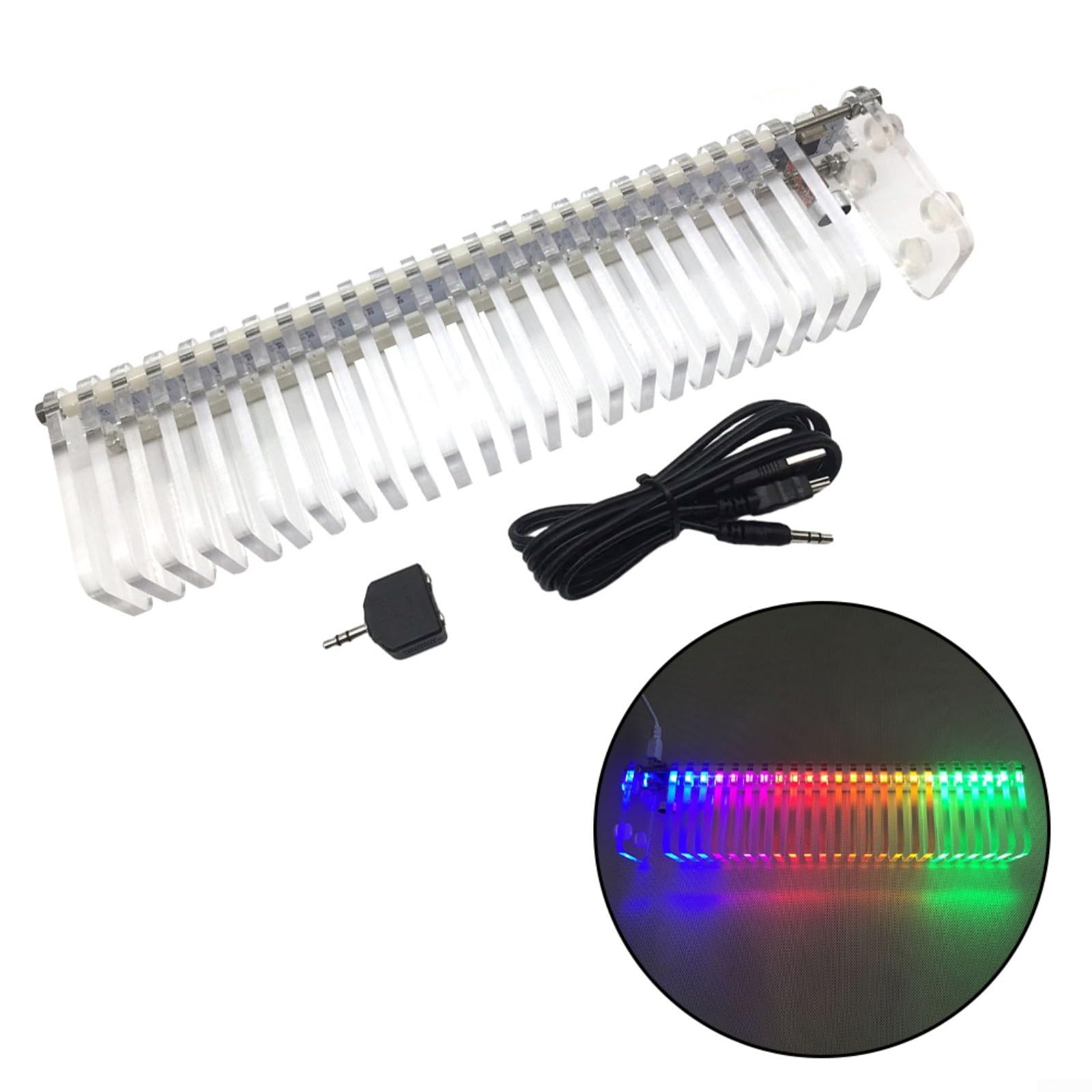 KS25 LED Music Analyzer Kit, 16-Segment VU Meter mit 8 Anzeigemodi, Audio Visualizer für Elektronik Hobbyisten