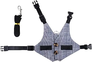 Rabbit Vest Suit- Fashionable Comfortable Rabbit Suit Harness and Leash, Cute Bunny Vest Harness and Leash Set with Button Decor, for Small Animals Bunny Cats Dogs- S/M/L