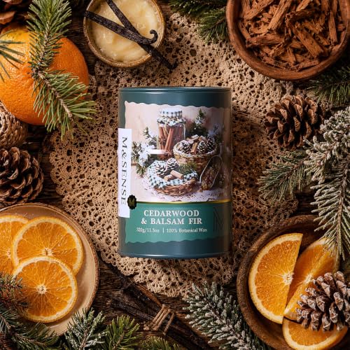 Image of M&SENSE Cedarwood Balsam Fir Scented Soy Candles, 11.3 oz