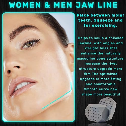 Miniatura 4 de Ejercitador de línea de mandíbula, reductor de mentón doble, ejercitador de mandíbula de silicona, adelgazante para hombres y mujeres, eliminador de