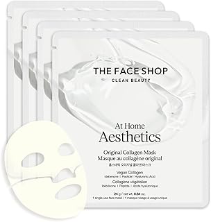 Sponsored Ad - The Face Shop At Home Aesthetics Vegan Collagen Face Mask, Korean Glass Skin Care, Original & Vita-Toning S...