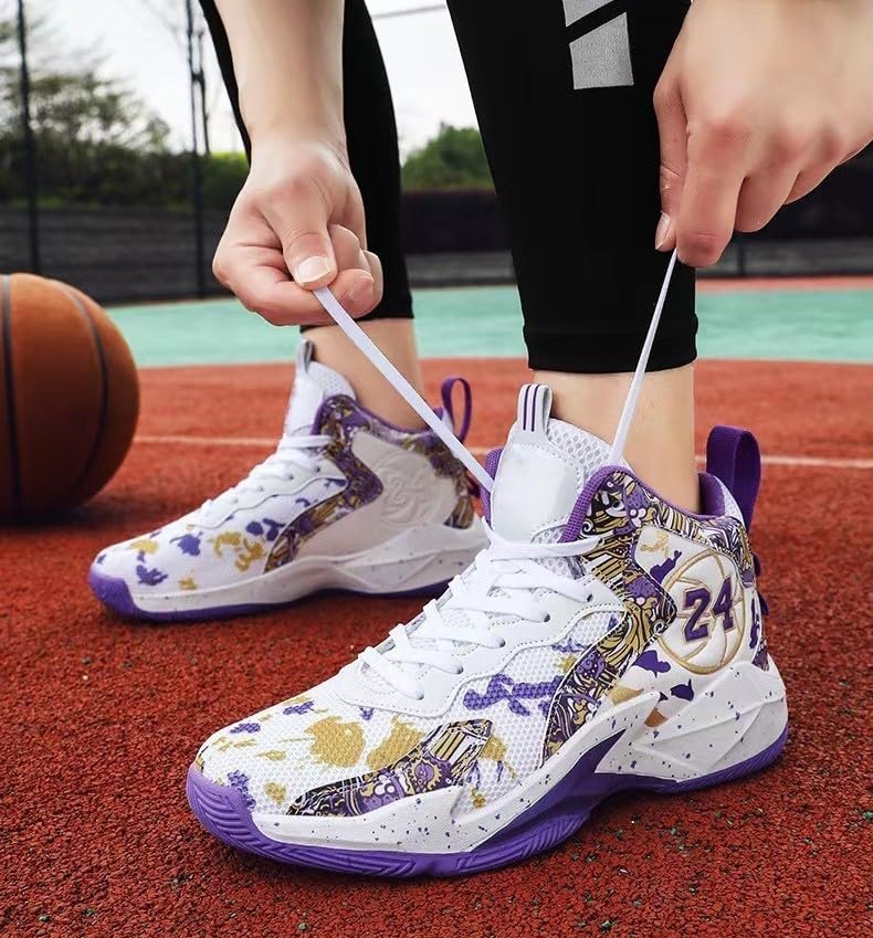 Image of Men's Basketball Shoes Fashion Printed Sneakers
