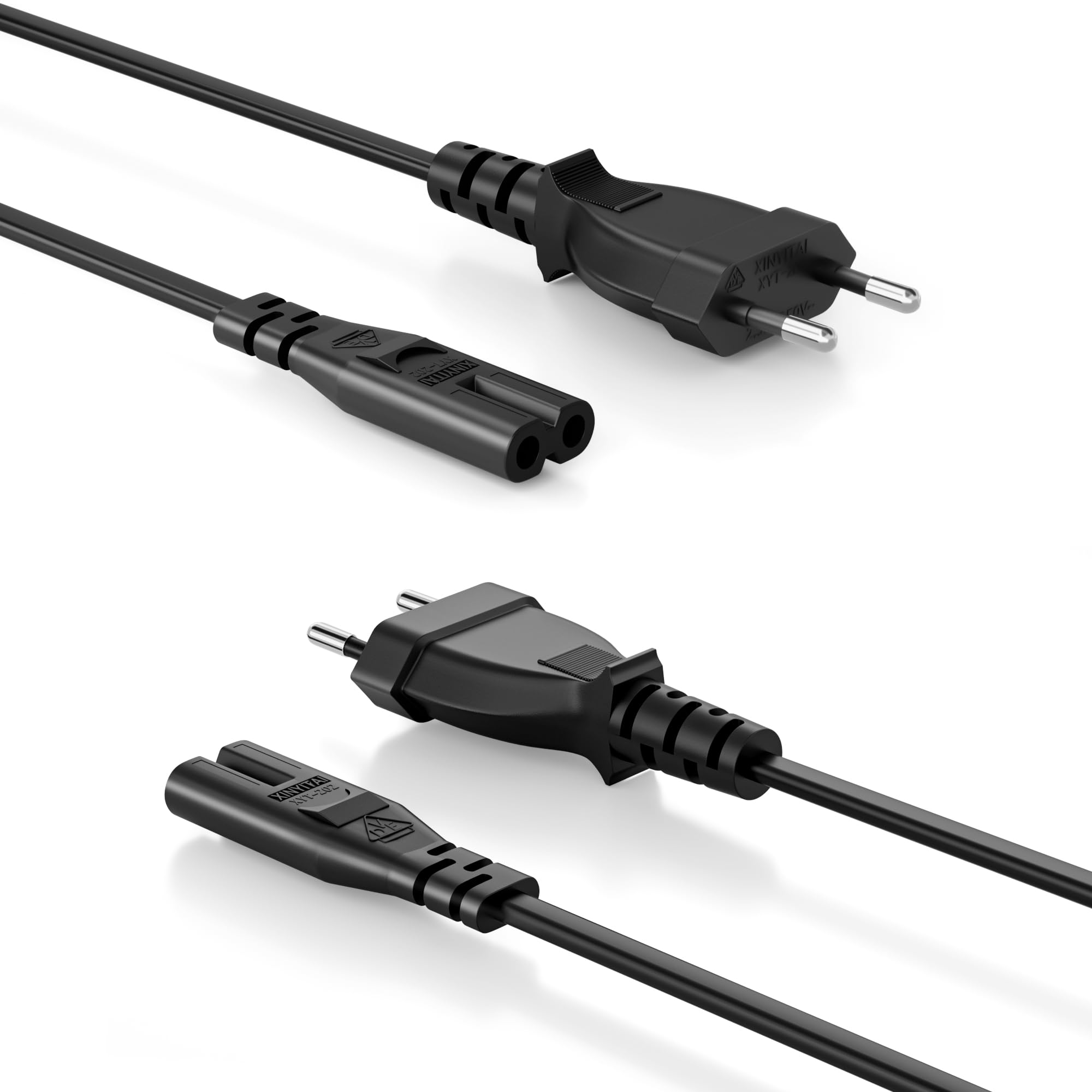 Superer Cavo di Alimentazione principale C7 da con spina EU, Compatibile con Sony PS4, PS5, Xbox X/S, per HP, Epson, Canon, Pixma, OfficeJet Pro Stampanti, per Envy 6700-1,2 M (Confezione da 2)