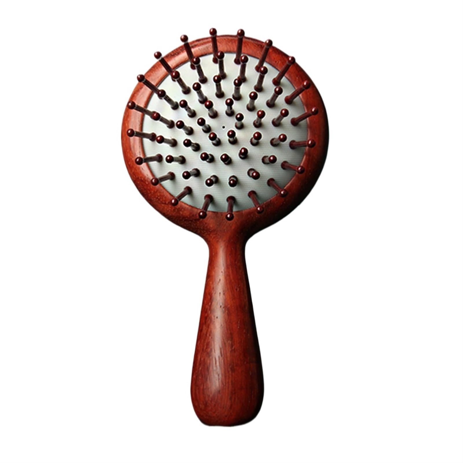 Spazzola per Capelli Portatile antistatica in Legno, Pettine Rotondo per Massaggio, Spazzola per Capelli districante, spazzole massaggianti con Cuscino d'Aria