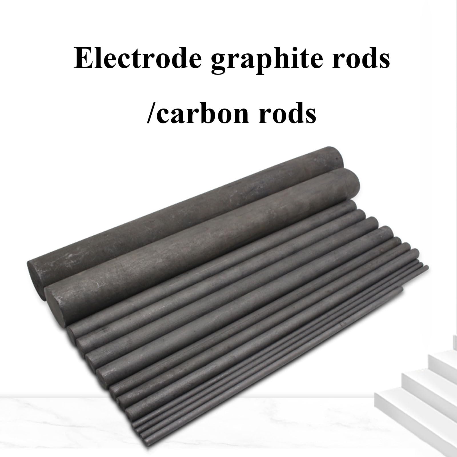 Tige de Graphite ， 10 pièces, Tige d'agitation en Carbone Longueur 355 mm, diamètre 4 mm-15 mm, bâton en Graphite for l'électronique des Machines métallurgiques (diamètre 4 mm)(4mm)