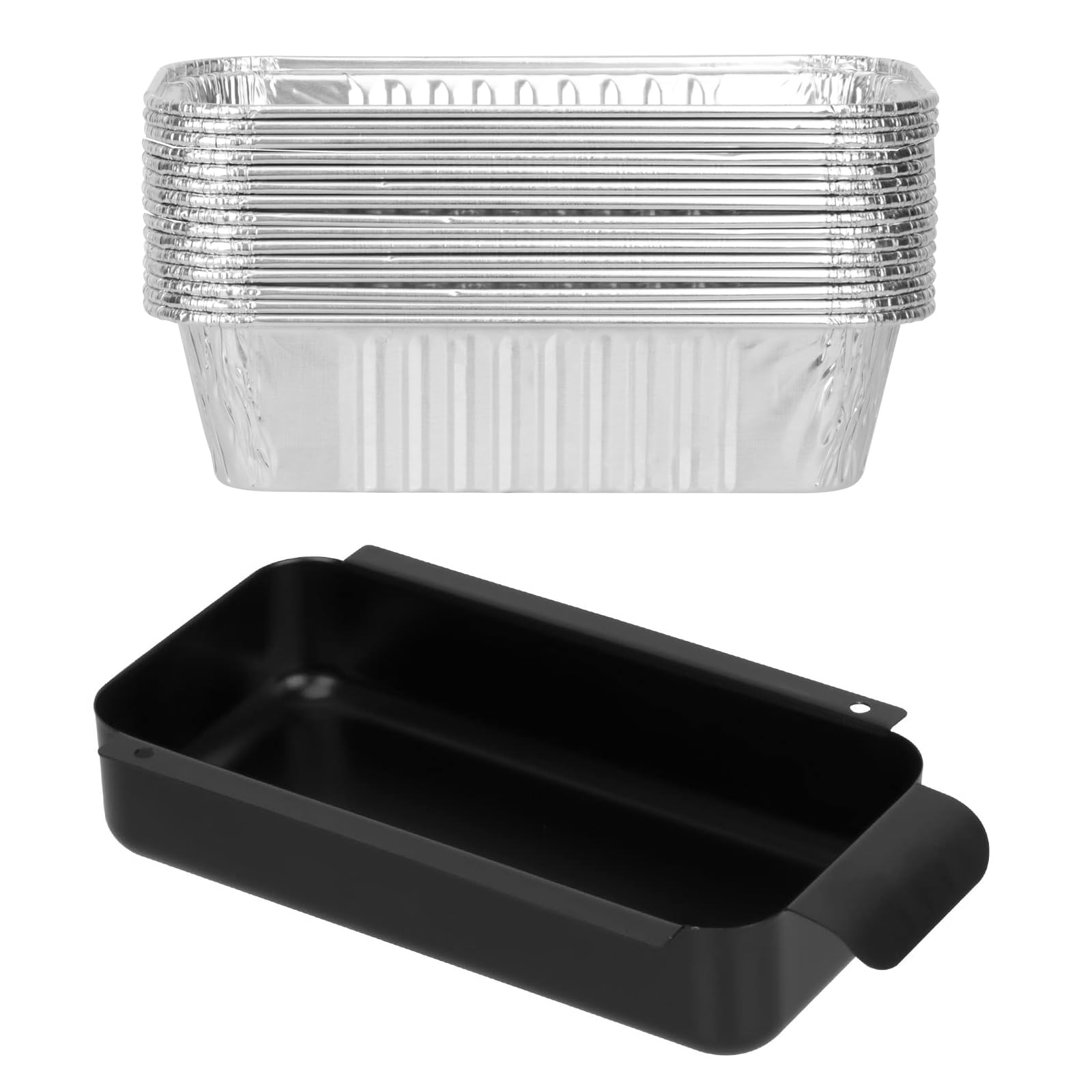 BBQrationGrease Pan for Charbroil 9328812P06 G416-0015-W1 Grease Catcher with 15-Pack Aluminum Disposable Drip Pan for Charbroil Performance 463331221 463365021 and More