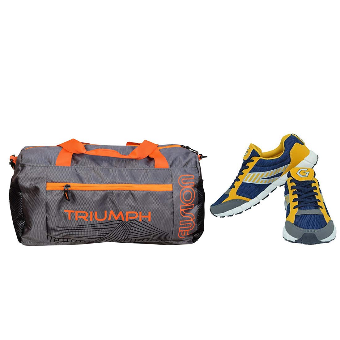 Gowin Nx-2 Yellow/Blue Size-8 With Triumph Gym Bag Fusion Pro-88