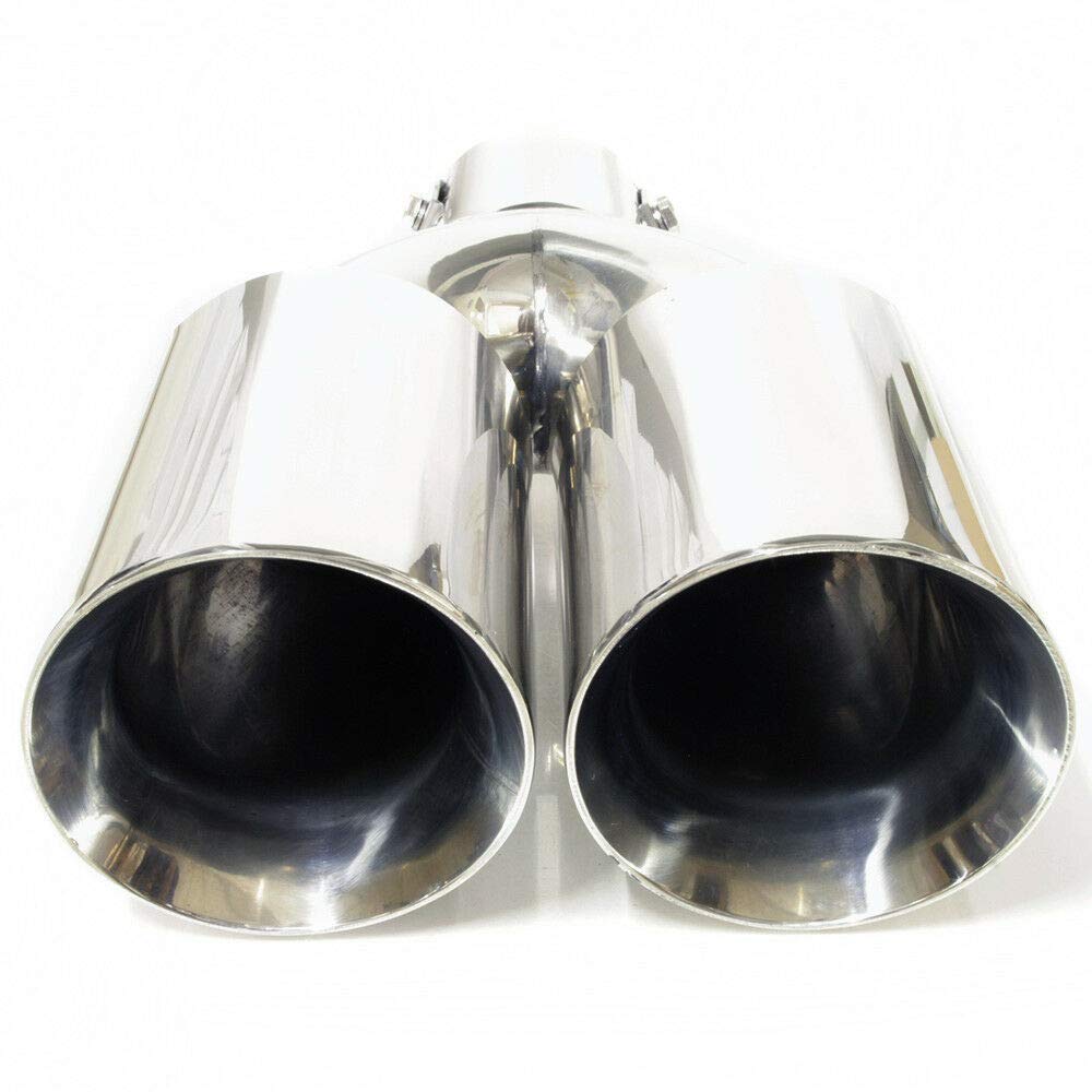 AutoHobby Auspuffblende Edelstahl - Universell Für 39-55mm Endrohre Chrom