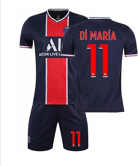 Amazon Co Jp ユニフォーム サッカーユニフォーム子供大人用 パリサンジェルマンサッカークラブ アンヘル ディ マリア Angel Di Maria 背番号11 21パリホームno 11ディマリアジャージセット キッズ トレーニングウェア練習着サッカーユニフォームtシャツセット