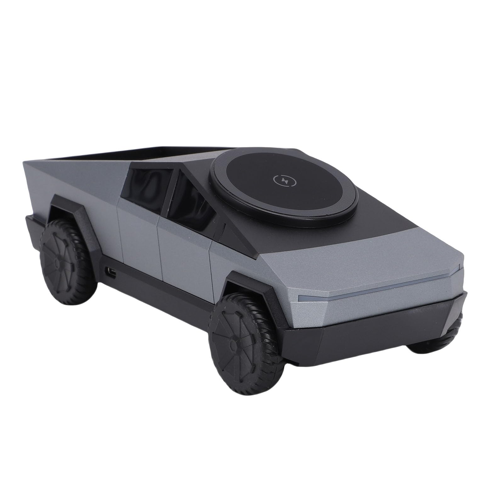 Generic Model Samochodu 3 w 1 Bezprzewodowa ładowarka do Telefonu Oświetlenie Otoczenia dla 'a Słuchawki Automatycznie Obracana ładowarka do Salonu w Biurze Domowym Plastik ABS (GRAY)