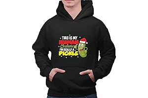 Funny Pickle Sweatshirt, Comfortable Classic Black Hoodie