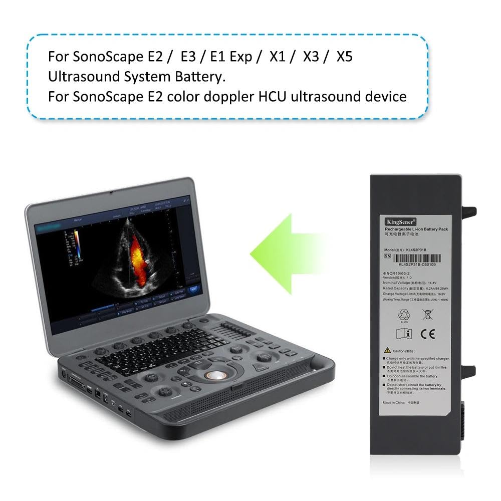 89.28WH KL4S2P31B Batteria di ricambio per SonoScape E2 E3 E1 Exp X1 X3 X5 Ultrasuoni Sistema a Ultrasuoni HCU 41CR18/65-2 14.4V