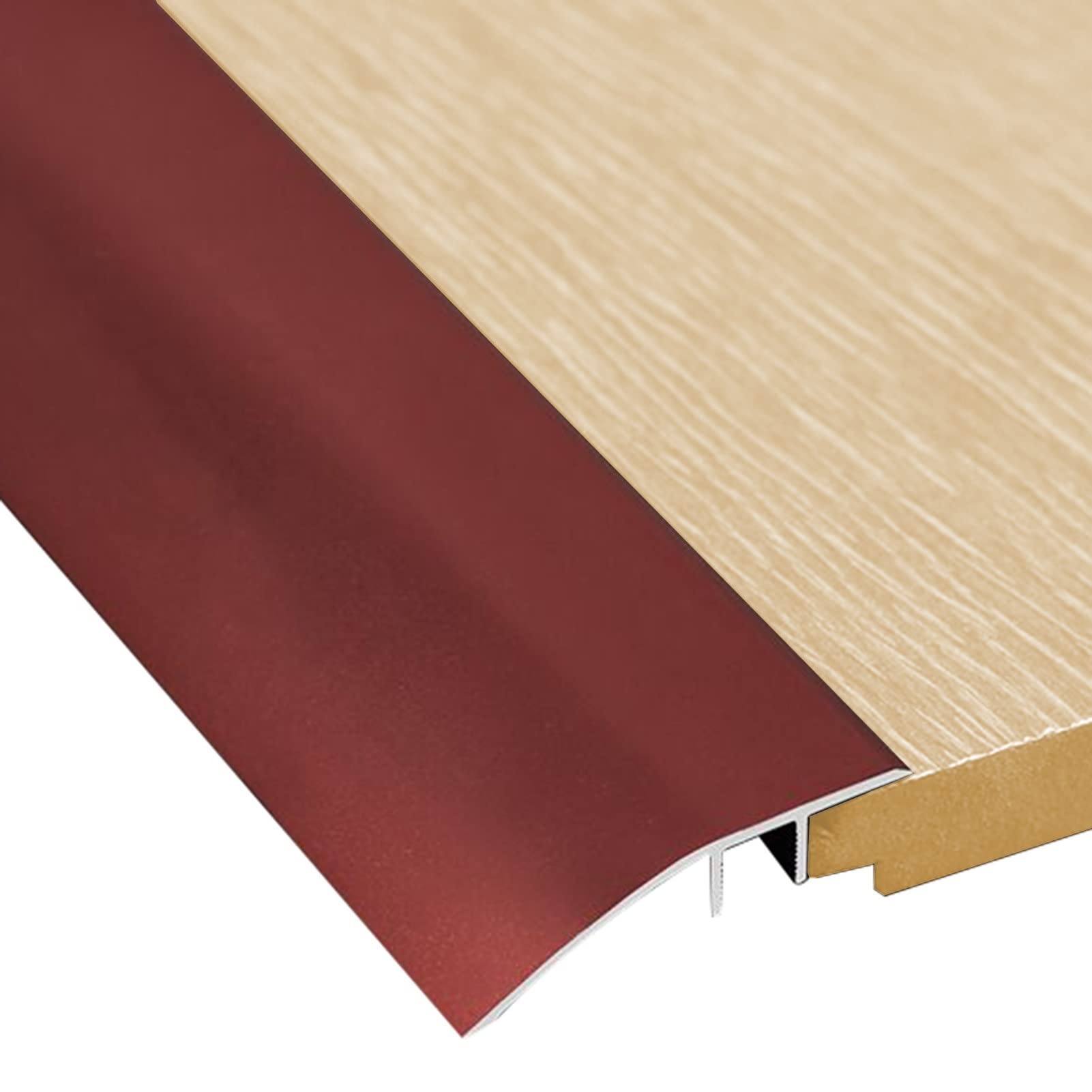 Remys Red Self Adhesive Floor Cover Strips/Gap Connecting Strips,95/105/115/125/135/145 Cm Doorway Floor Transition Strip, For Threshold Height Less Than 1 Mm(,145Cm/57.1In)