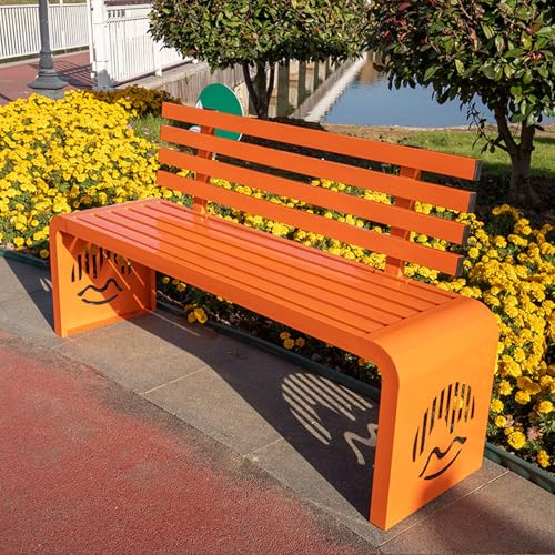 Bancs de terrasse pour l'extérieur robustes charge 1100 LB assise orange 100cm