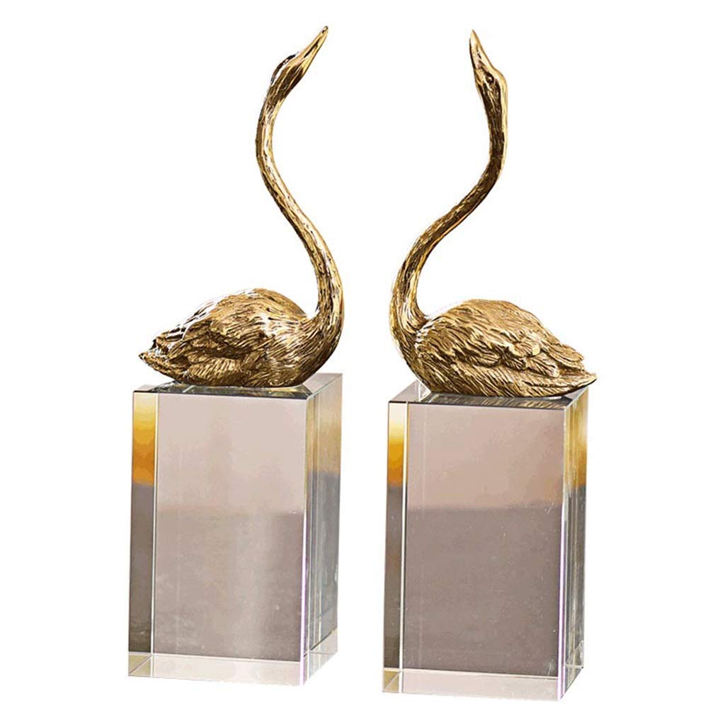 Fermalibri neoclassici in rame a forma di cigno ornamentali per archiviare libri, accessori per la casa, soggiorno, modello, studio, arredamento, regali creativi, fermalibri per scaffali (bianco)
