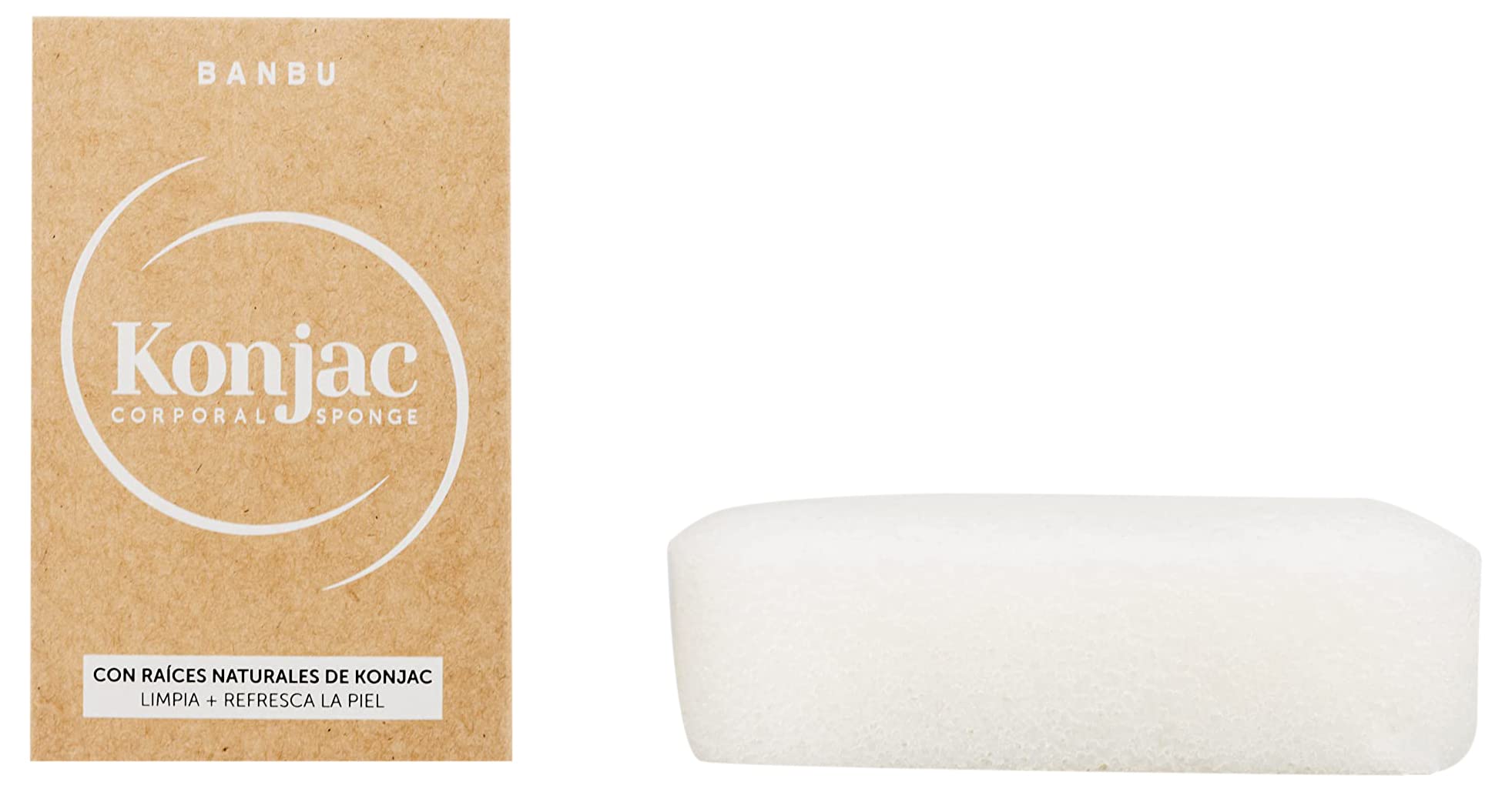 Esponja Konjac corporal natural