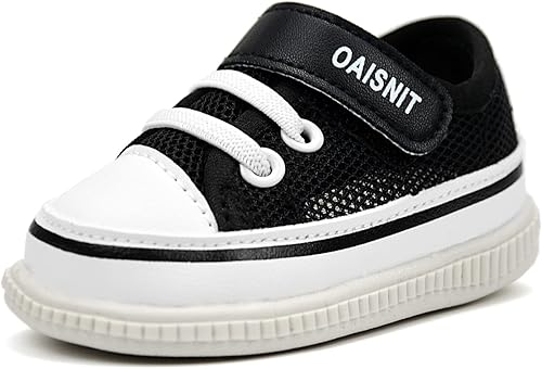 Zapatos chirriantes antideslizantes con suela de goma suave de lona para niños y niñas