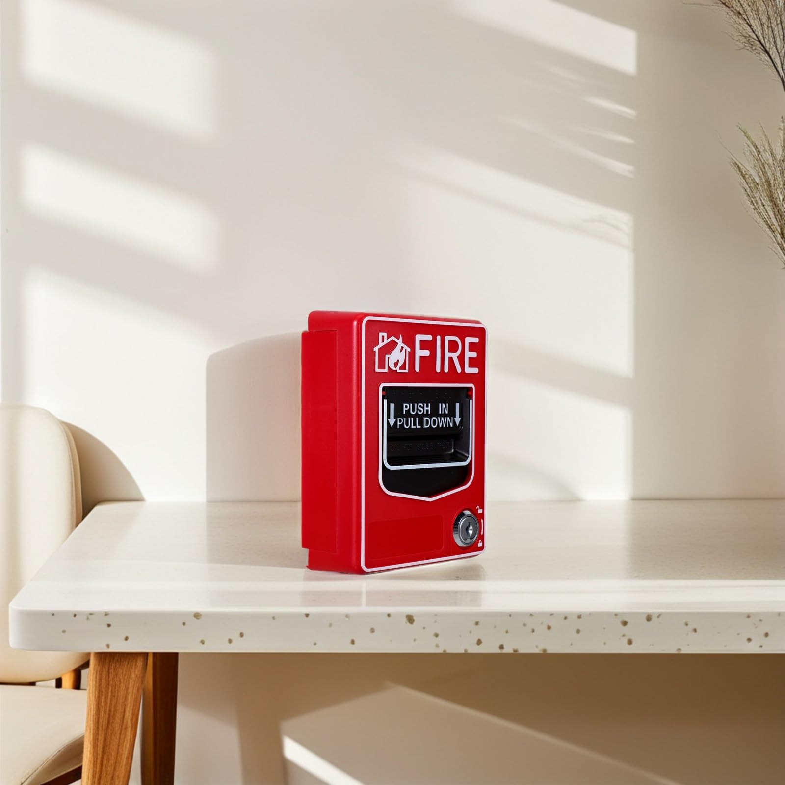 STOBAZA Punto di Chiamata Antincendio Manuale Rosso con Interruttore di Allarme Resettable in Plastico per Emergenze Rapide in Ambienti Domestici e Commerciali