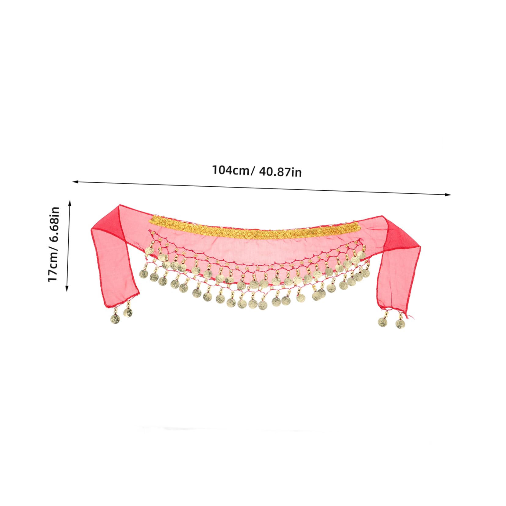 GALPADA Kids Hip Scarf Lightweight Decorative Hip Scarf for Dance Practice Adjustable Waist Belt Belly Dancer Outfit Accessory