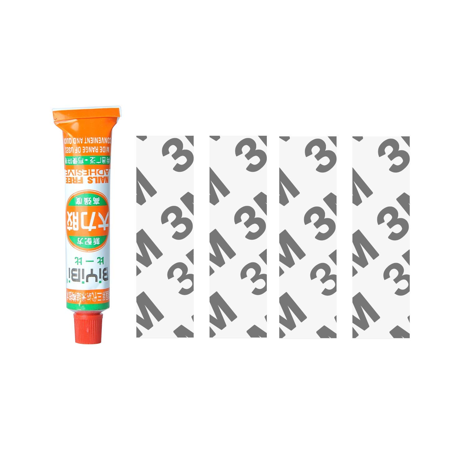 Svavo 4x3M adhesivo kit de reemplazo de Doble cara Cinta de espuma de alta adhesión Rectangular con 1 tubo de pegamento