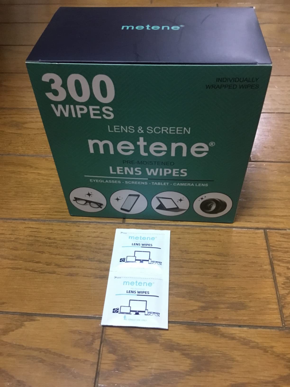 Amazon.co.jp Metene Lens Cleaning Tissues, Individual Packaging, 300 Pieces, Eyeglass Wipes