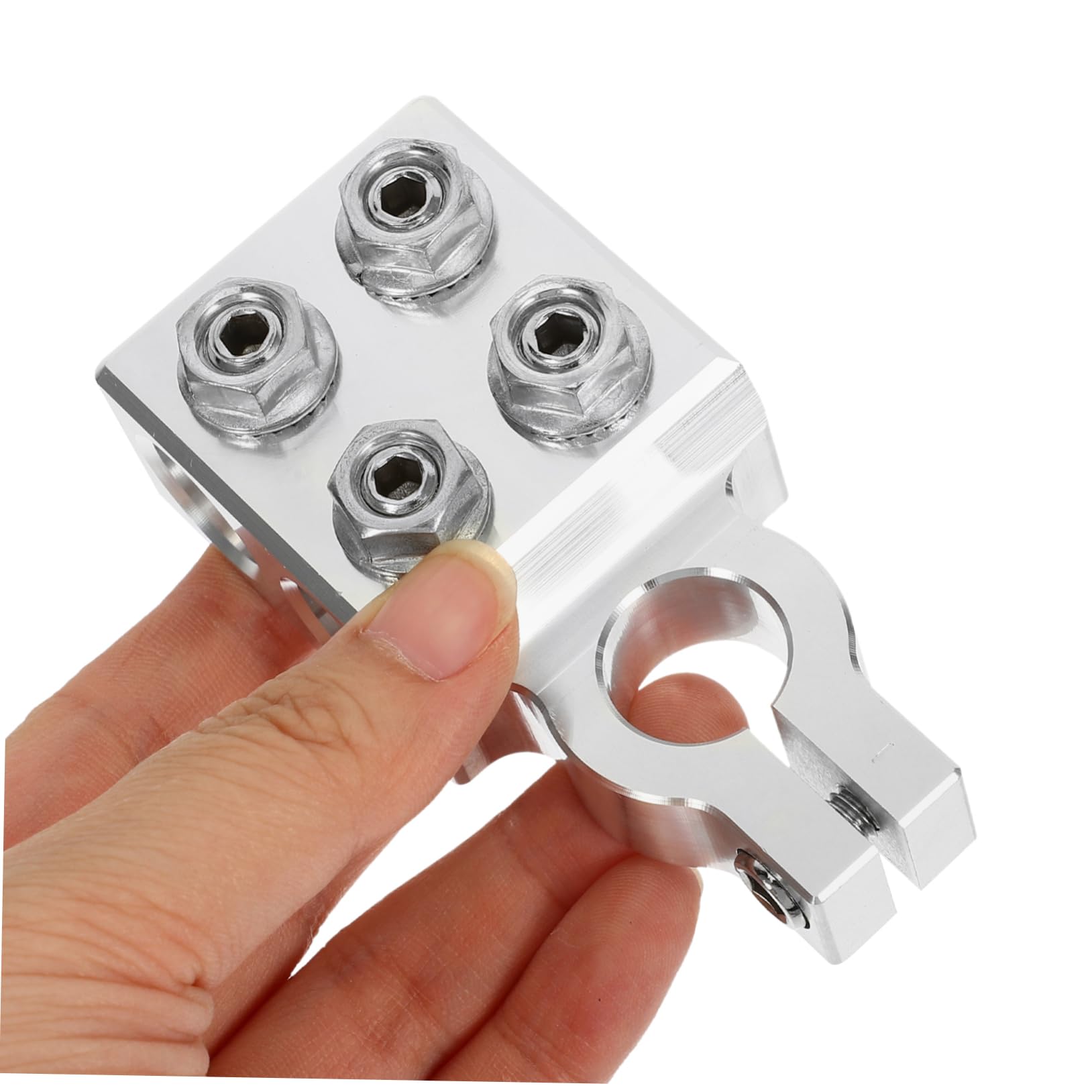 Paire de Cosses de Batterie Facile à Installer en Alliage D'aluminium Argenté, Interrupteur Isolateur pour Déconnexion de Batterie Véhicule Automobile