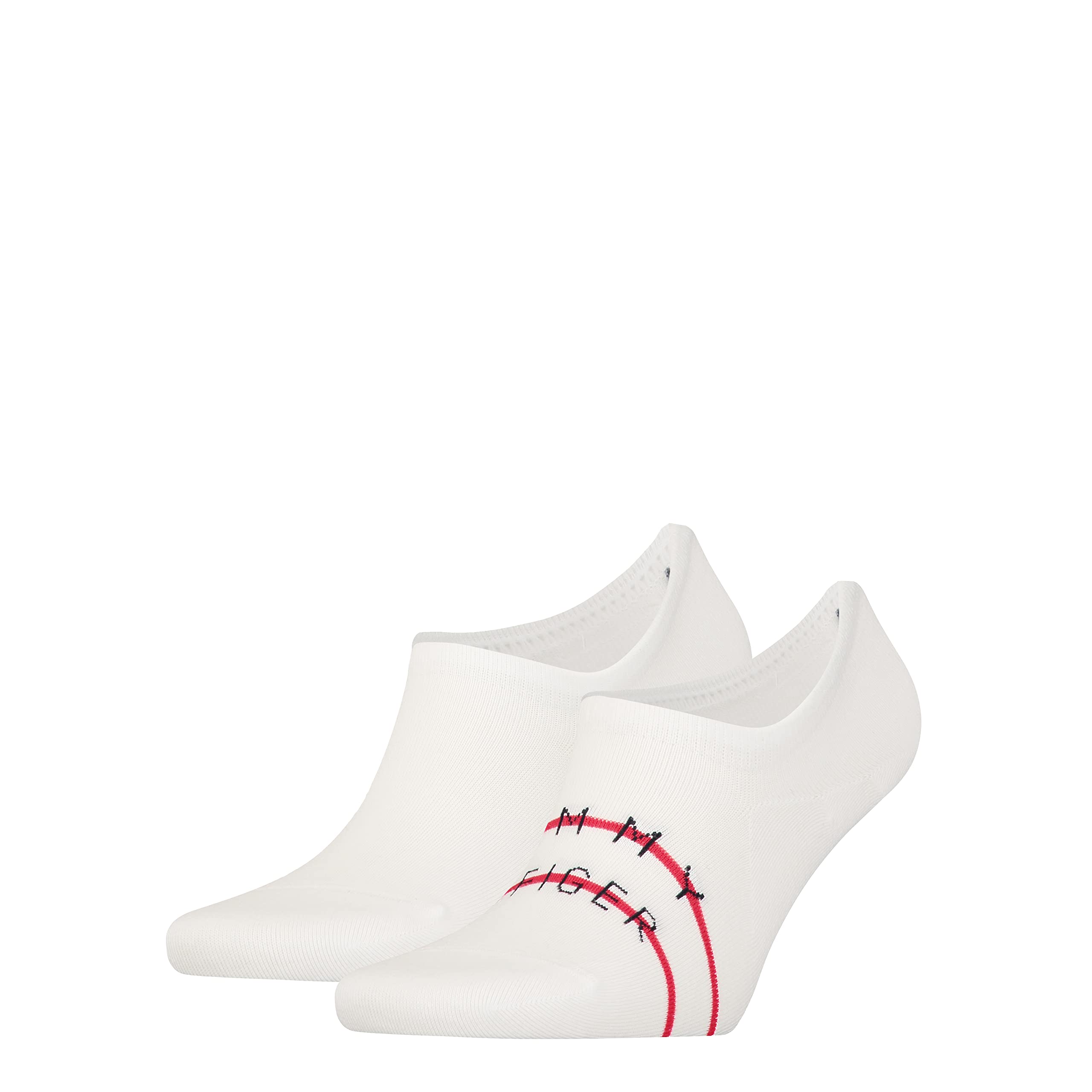 Tommy Hilfiger Men's Footie, White, 39/42 (Pack of 2)