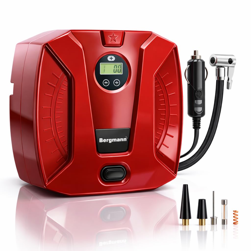 Bergmann Plastic Striker Digital Compact & Portable Car & Bike Tyre In