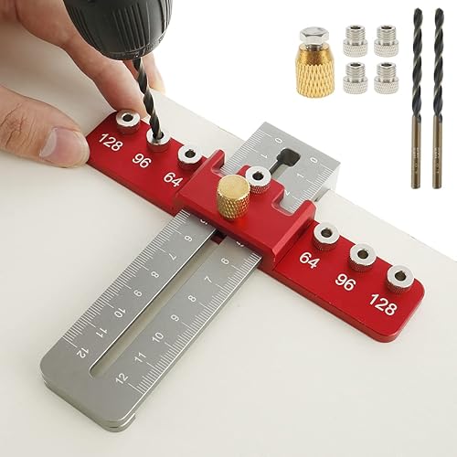 Plantilla de hardware de gabinete, plantilla de montaje de aleación de aluminio, guía de taladro, herramienta de plantilla de taladro localizador de