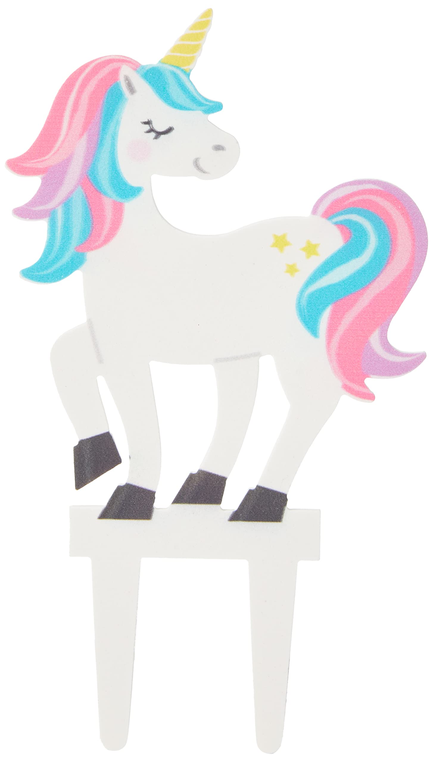 Culpitt Unicorn Pic Cake Topper, 1 Pc, Gum Paste Cake Decorations For a Magical Birthday Cake, Colourful Time-Saving Topper, Multicolour, 20128