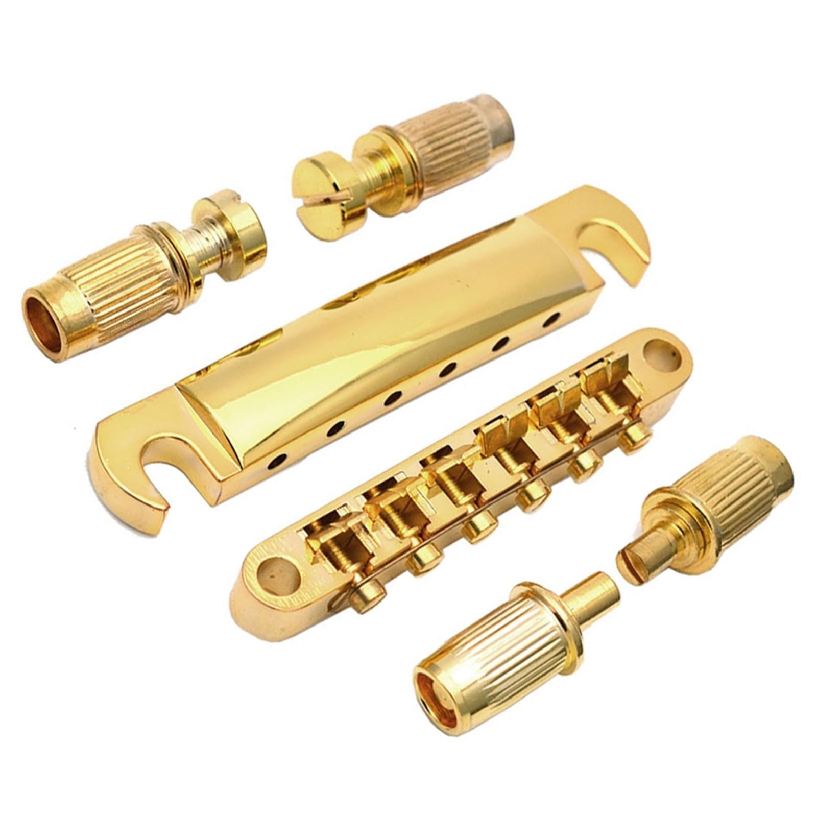 Guitar Bridges Upper And Lower Bridge Tailpieces Are Suitable For LP EPI SG Electric Guitars(Gold)