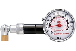 Planet Bike Dial Pressure Gauge - Precise Digital MTB Bike Tire Gauge