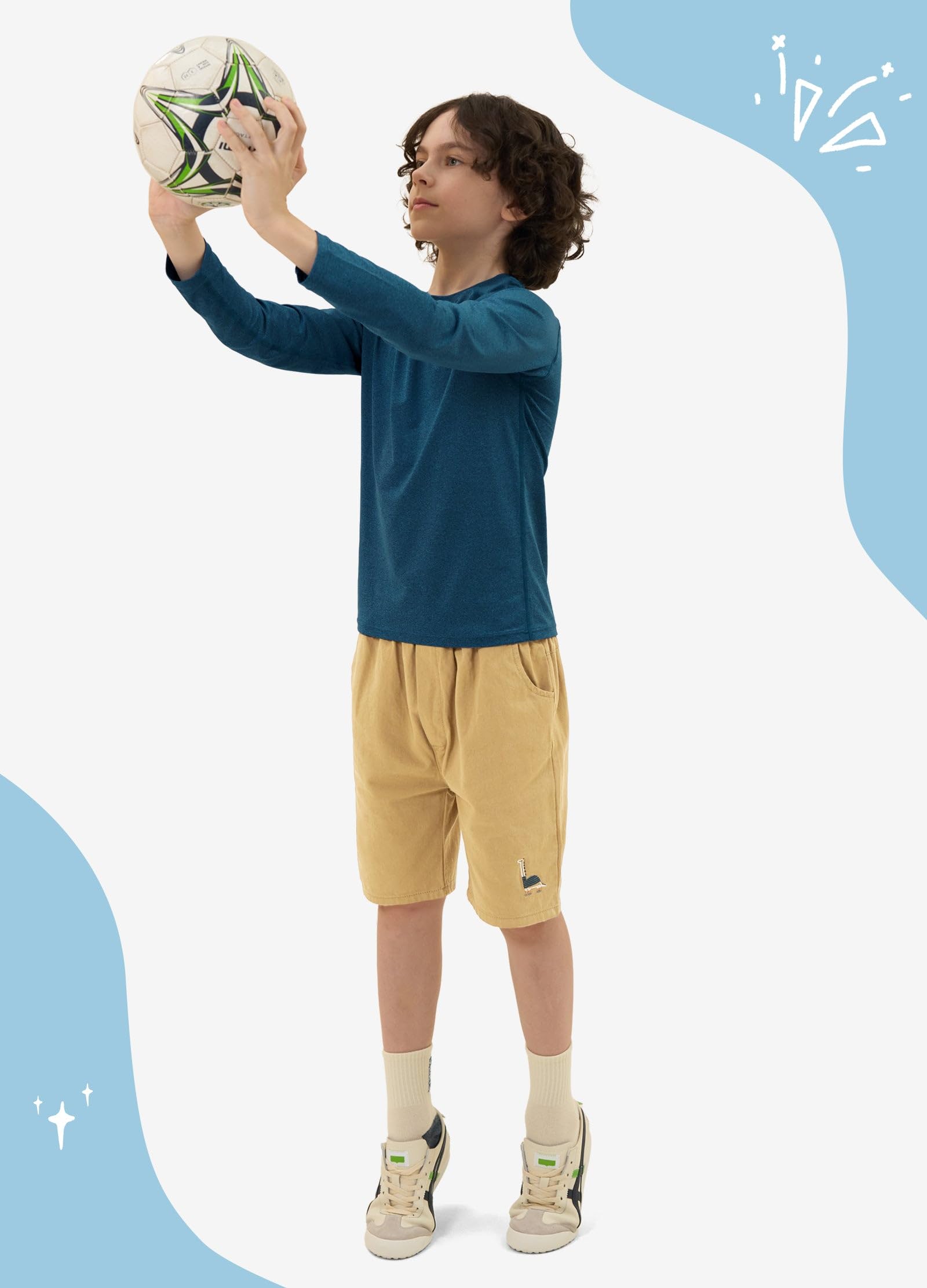 Willit Camisa de protección solar UPF 50+ para niño, manga larga, camiseta de natación para jóvenes, protección solar SPF para pesca, camiseta de secado rápido