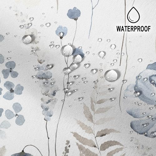 Rideau de douche anti éclaboussures en polyester floral - 6