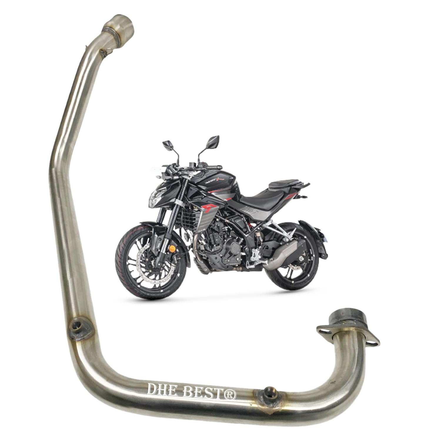 Dhe Best Bike Exhaust Middle Muffler Bend Pipe Stainless Steel Sensor Suitable For Extreme 250R-image-14