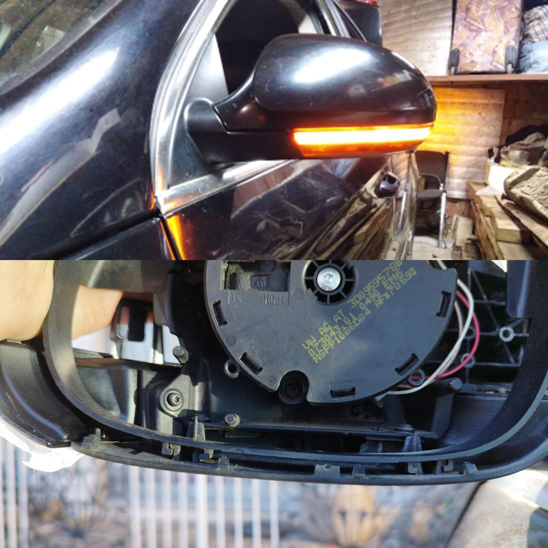 Clignotant dynamique rétroviseur avec lentille fumée clignotant LED clignotant clignotant compatible avec Volkswagen VW GOLF 5 Jetta MK5 Passat B6 B5.5 EOS