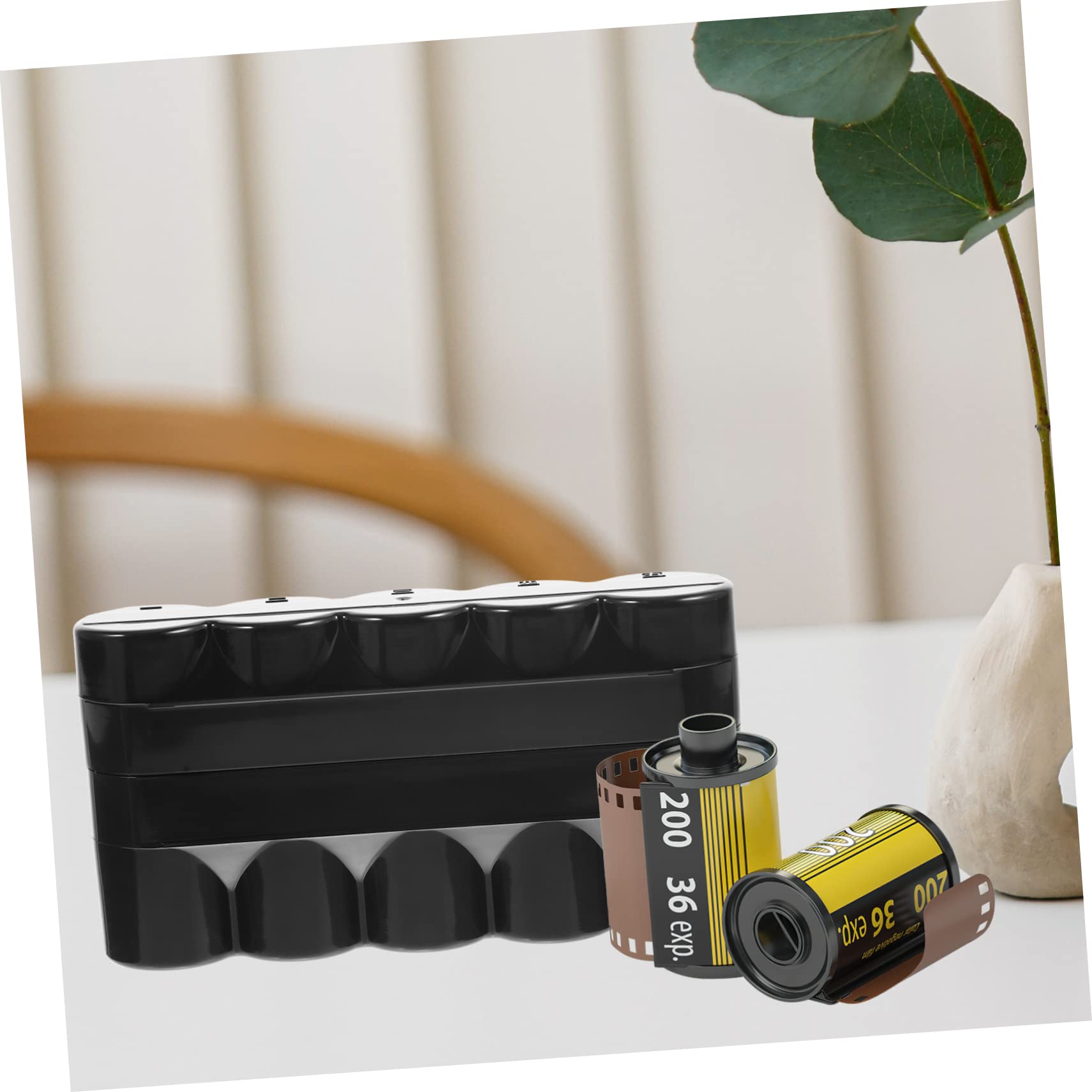 KALLORY Film Storage Box Hard Case Plastic Film Holder for Strap Durable Film Container for Organized Home Supplies and Storage