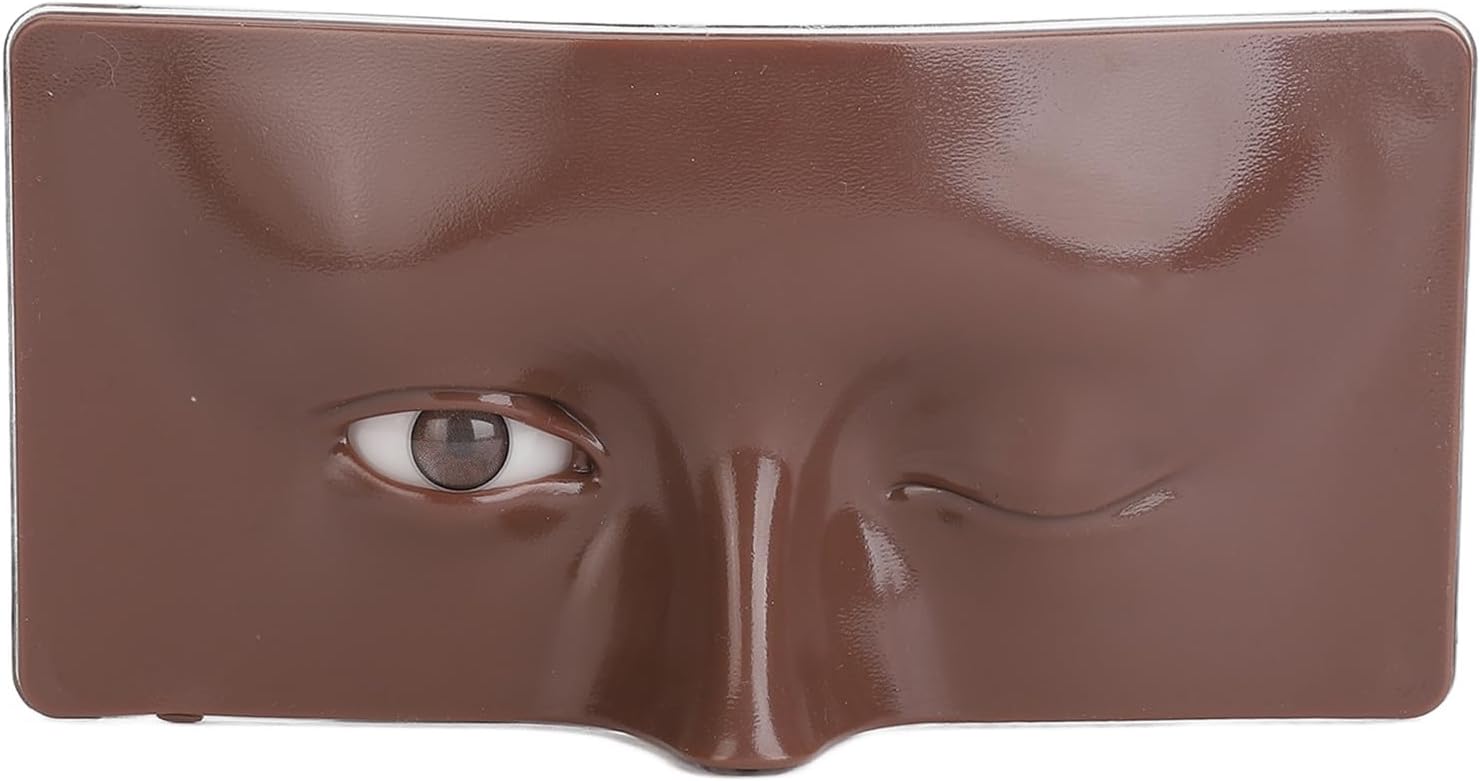 Eye Makeup Practice Board, Vivid Makeup Practice Face Board Simualted for Training School (Dark Skin)