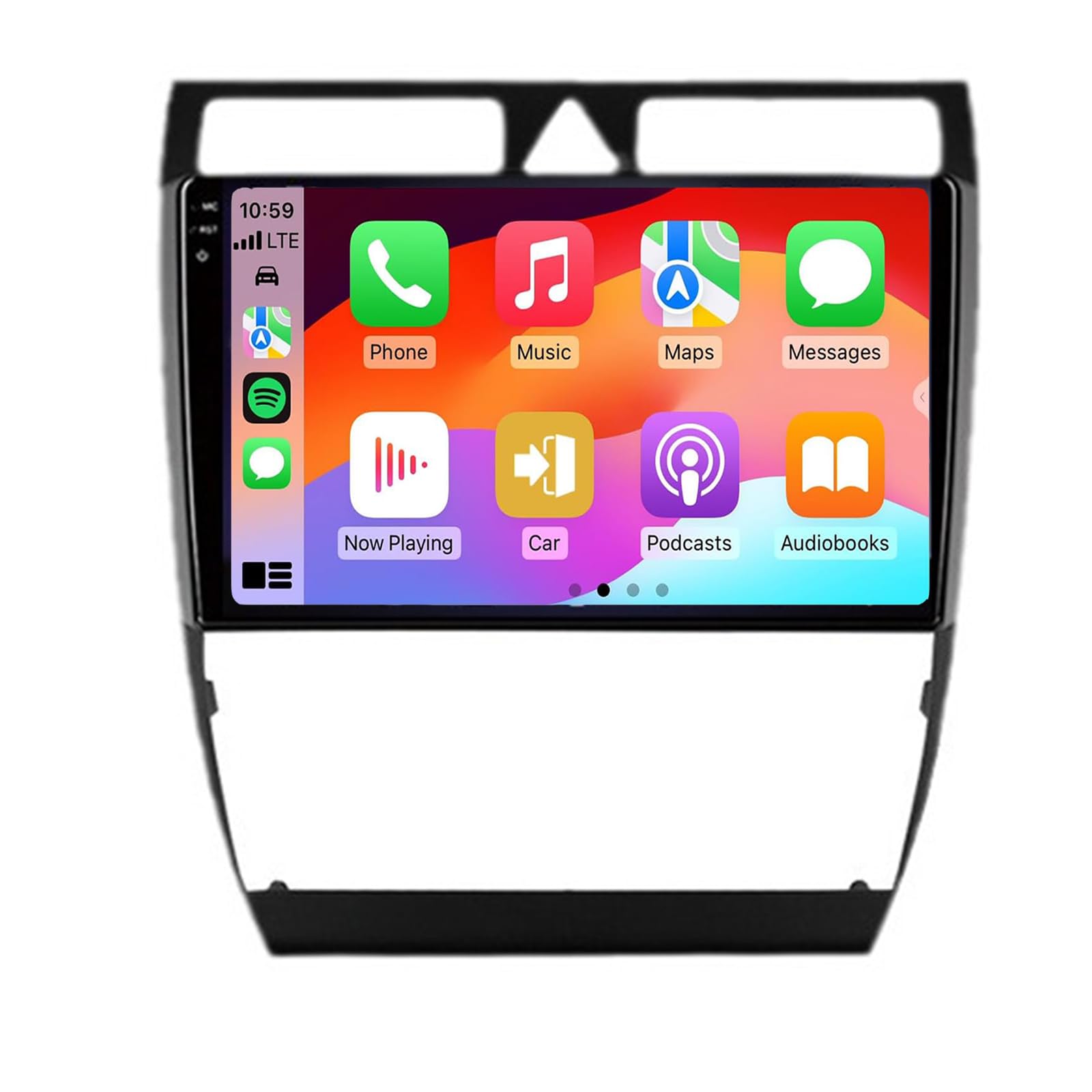 Autoradio Doble DIN 9" con GPS para A6 1999-2004 WiFi y DVD 8